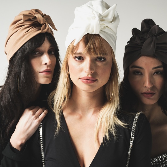 SURTURBAN TOP KNOT PRE-TIED TURBAN - WHITE - Picture 8 of 8